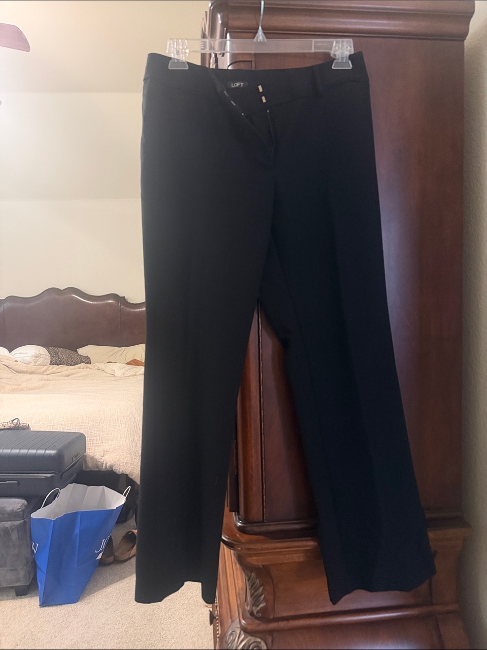LOFT Black Women's Straight-Leg Dress Trousers